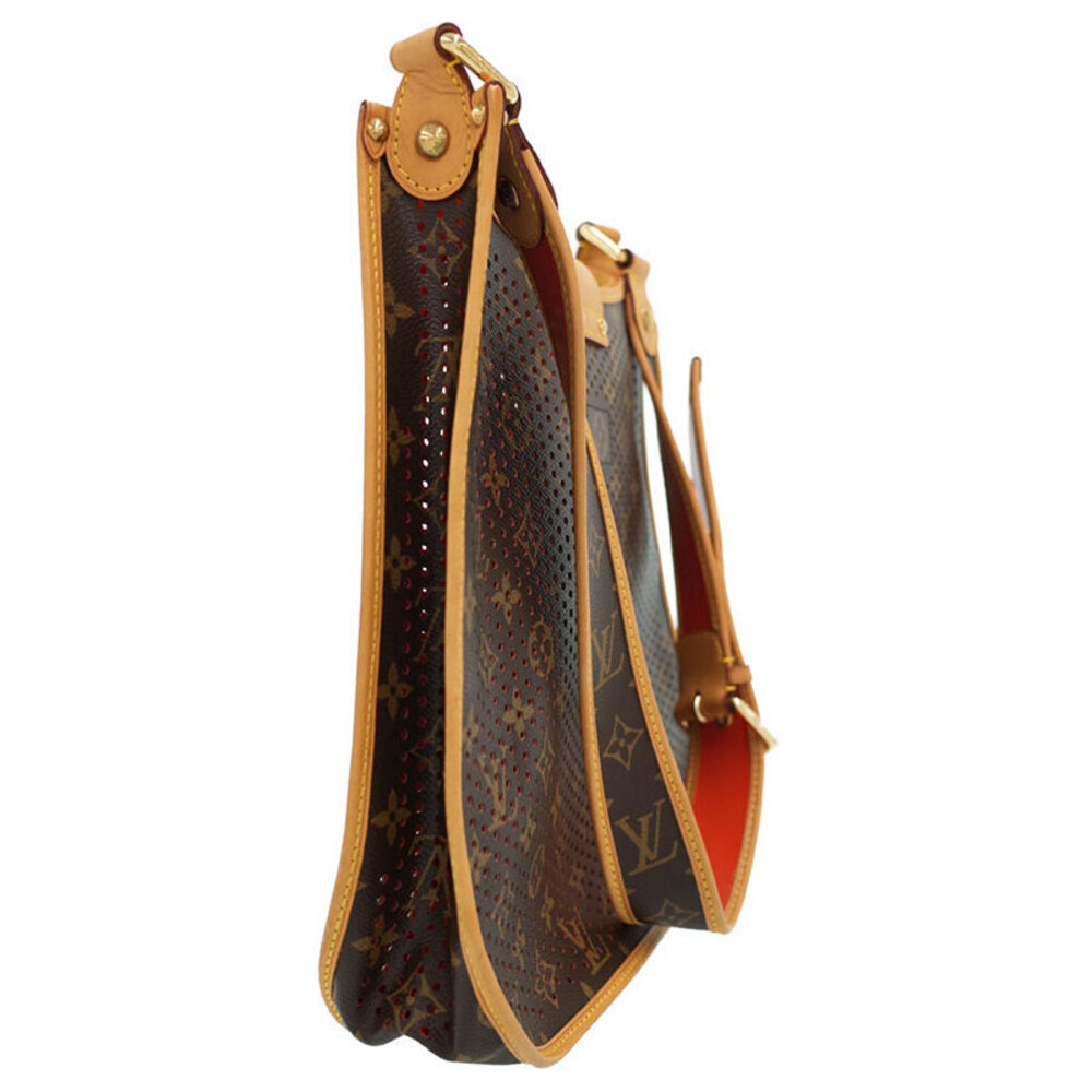 Louis Vuitton Brown Shoulder Leather Bag Perforated Musette Monogram